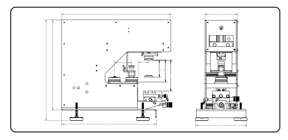 G8 60-85 Printex Standard Machine G8 60-85 Printex Standard Machine Dimensions Drawing